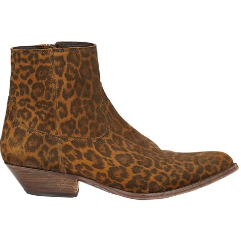 saint laurent leopard boots